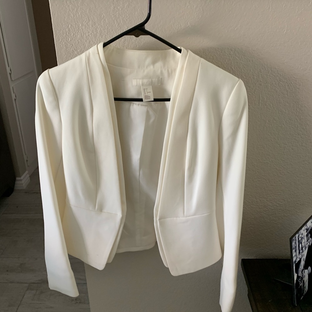 Cream blazer H&M
